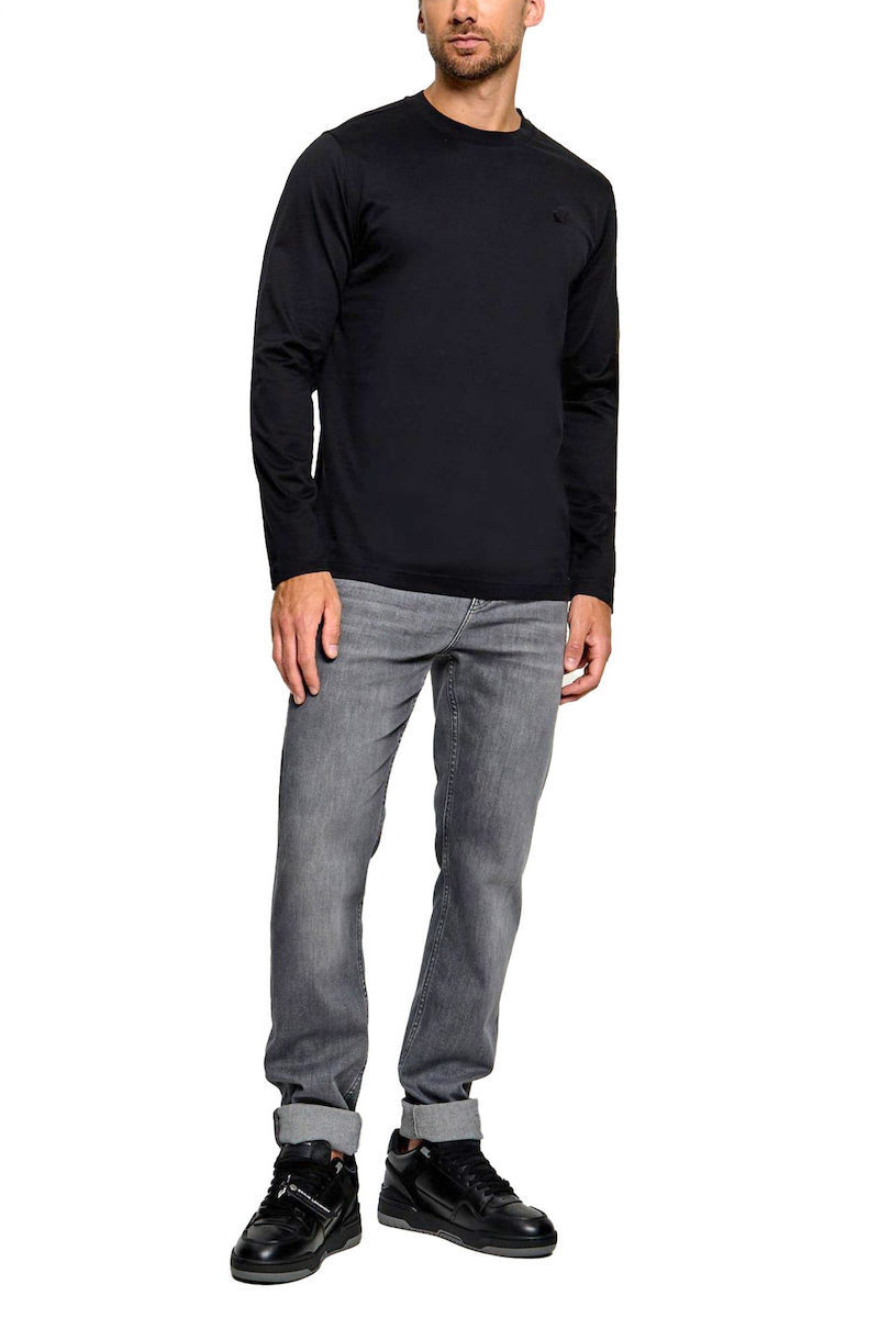 Men's Black Longsleeve T-shirt Crewneck  Karl Lagerfeld 755002 564200-990