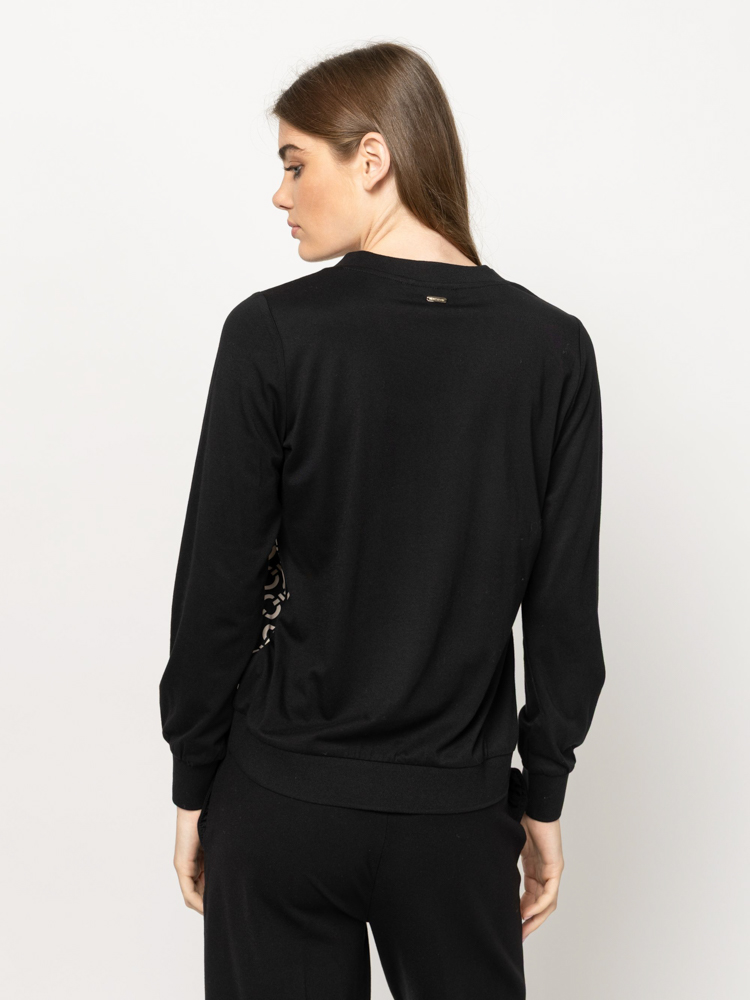 Women's Black Calishaw26 Longsleeve T-shirt Heavy Tools T15056-CHAIN