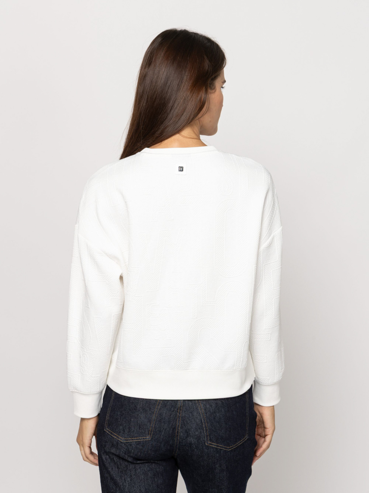 Women's White Davenna Sweatshirt Heavy Tools T02036-WHITE