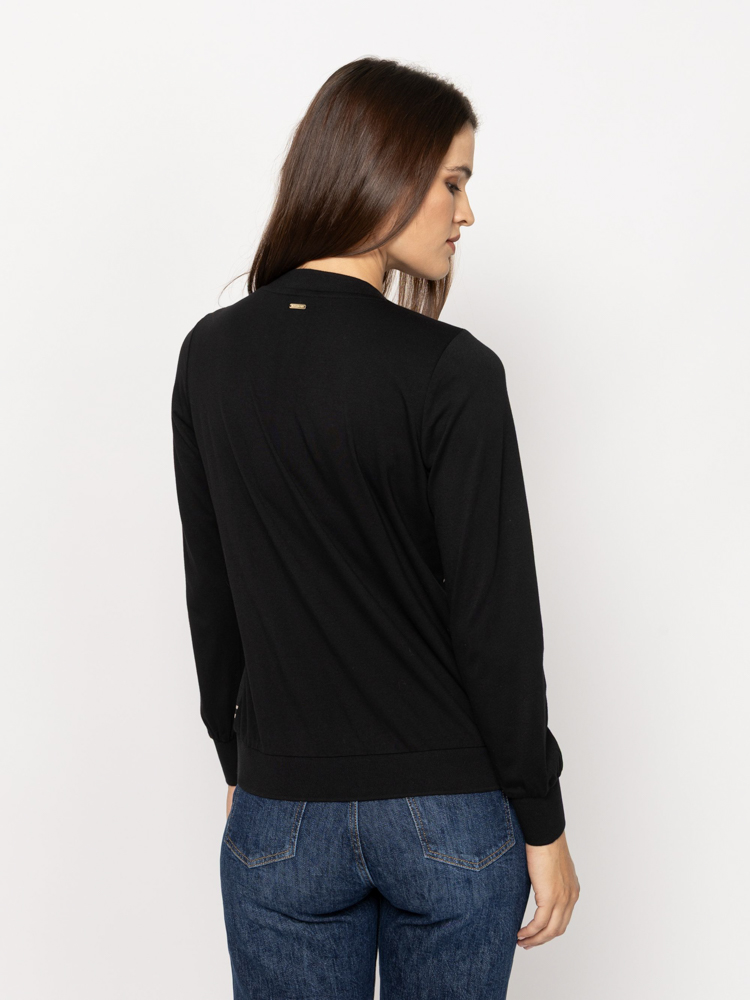 Women's Black Calishaw26 Longsleeve T-shirt Heavy Tools T15056-WAVE