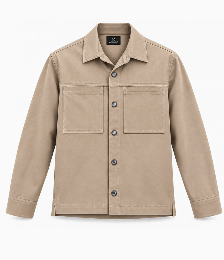 Ανδρικό Overshirt Μπεζ Vittorio PRIMO-FANCO