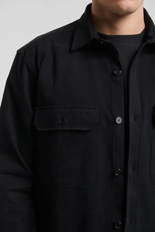 Ανδρικό Overshirt Μαύρο Royal Denim SKIVE5159-BLACK