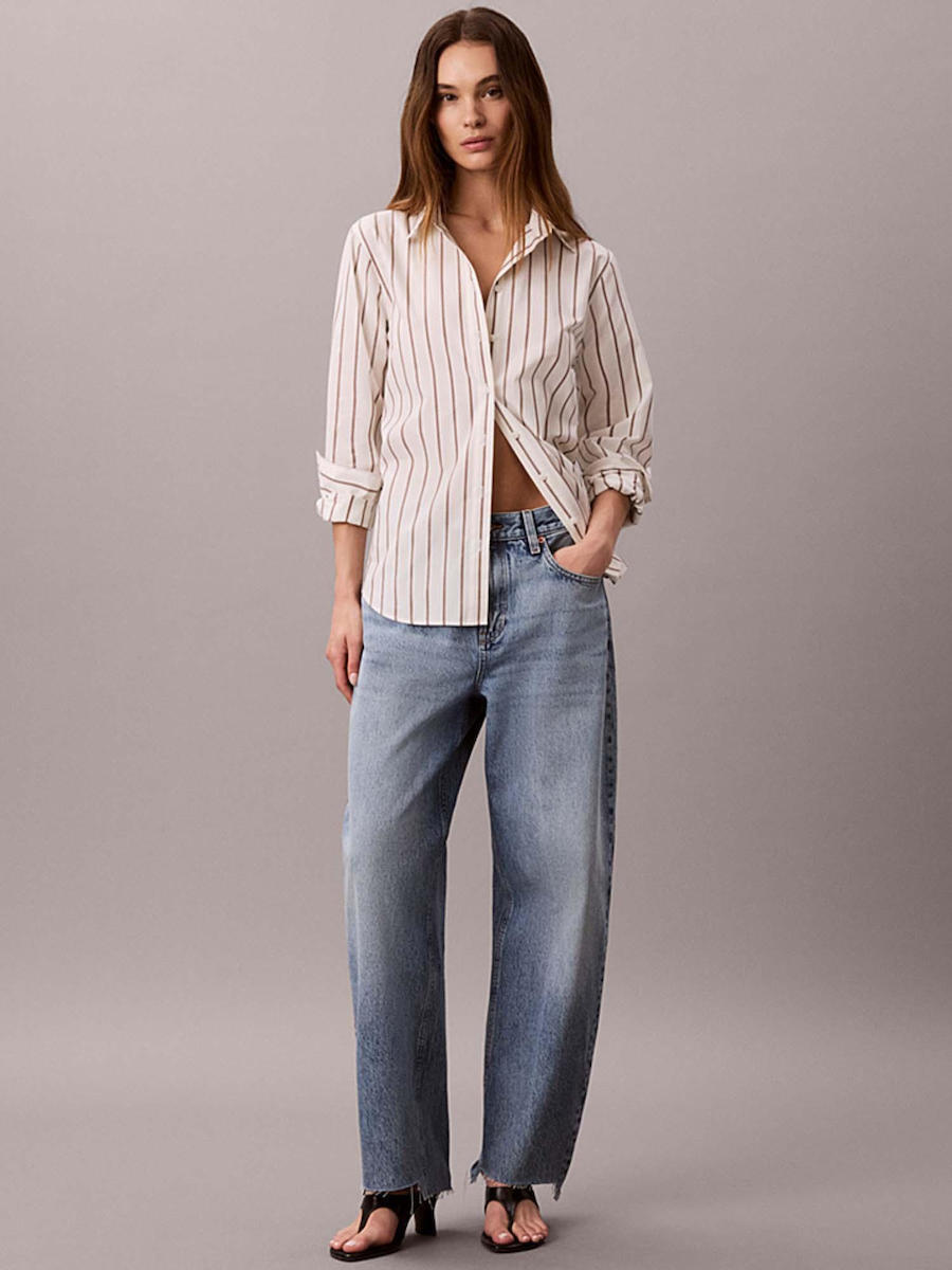 Γυναικείο Relaxed Barrel Τζιν Γαλάζιο Calvin Klein LV047H743G-46S