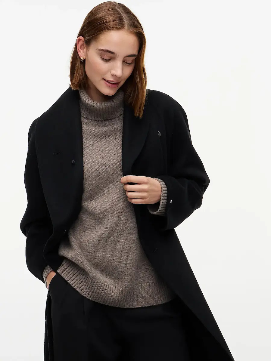 Women's Black Df Wool Reg Belted Coat Tommy Hilfiger WW0WW51105-BDS