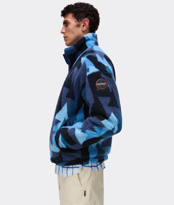 Men's Blue T-FLEECE FZ Jacket Napapijri NP0A8AO4-FXJ1