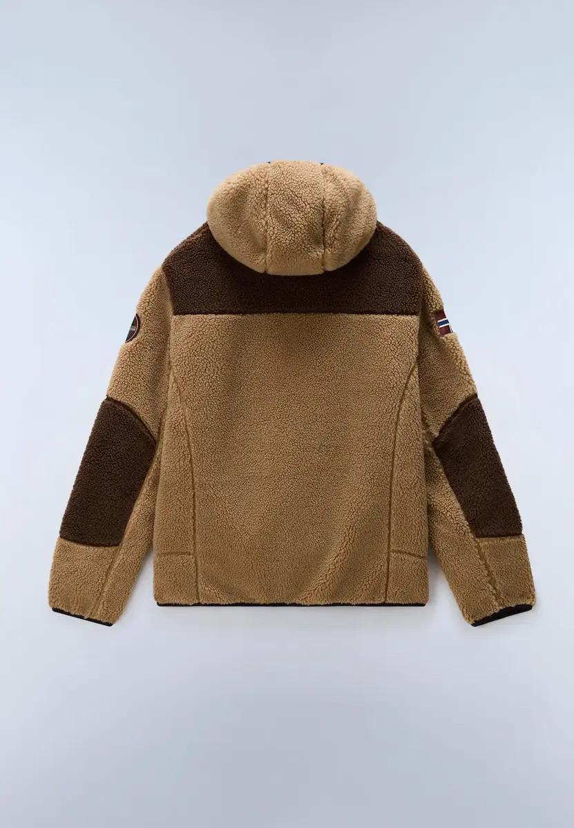 Men's Brown Yupik Full Zip Jacket Napapijri NP0A8AZX-M4E1