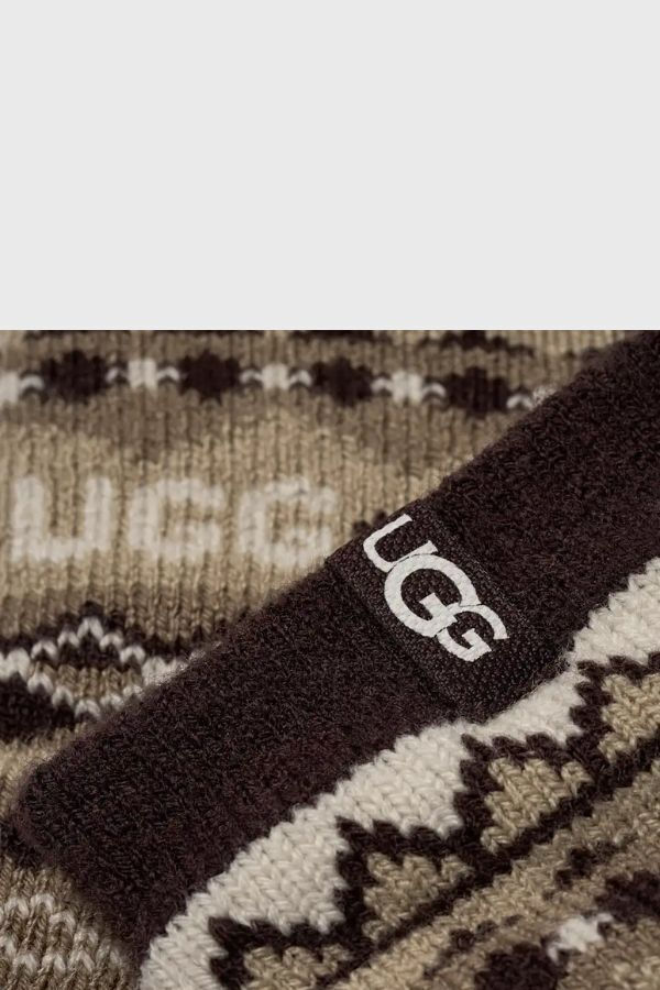 Women's Uggisle Coffee Grounds Multi Cressida Cozy Quarter Socks UGG 1171625-USL