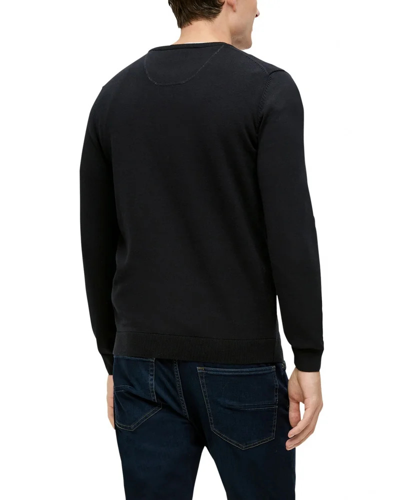 Men's Black Knitted Sweater S.Oliver 2143173-9999