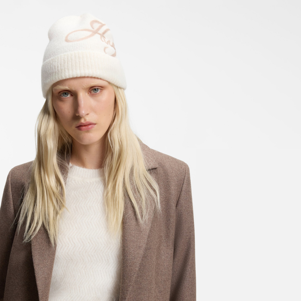 Women's Beige Sesperry Beanie Hat HUGO 50569947-127