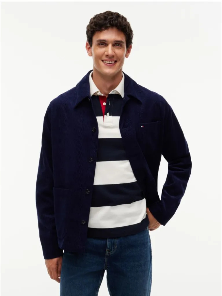 Ανδρικό Κοτλέ Overshirt Μπλε Tommy Hilfiger MW0MW44615-BCL