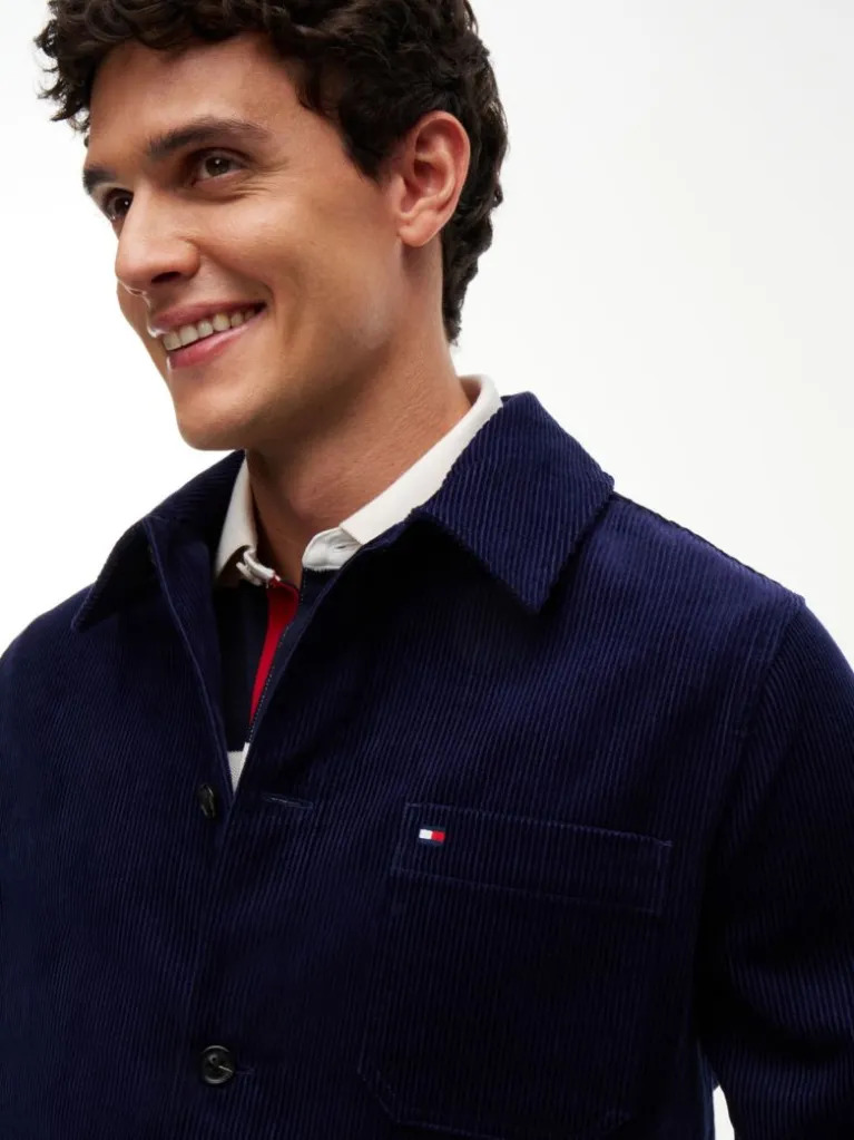 Ανδρικό Κοτλέ Overshirt Μπλε Tommy Hilfiger MW0MW44615-BCL