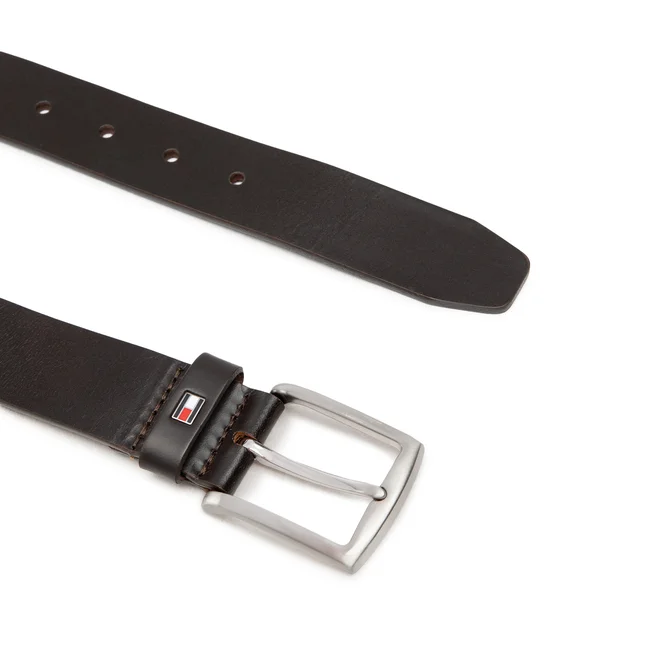 Men's Brown Leather New Denton Belt 3,5cm Tommy Hilfiger AM0AM08360-965