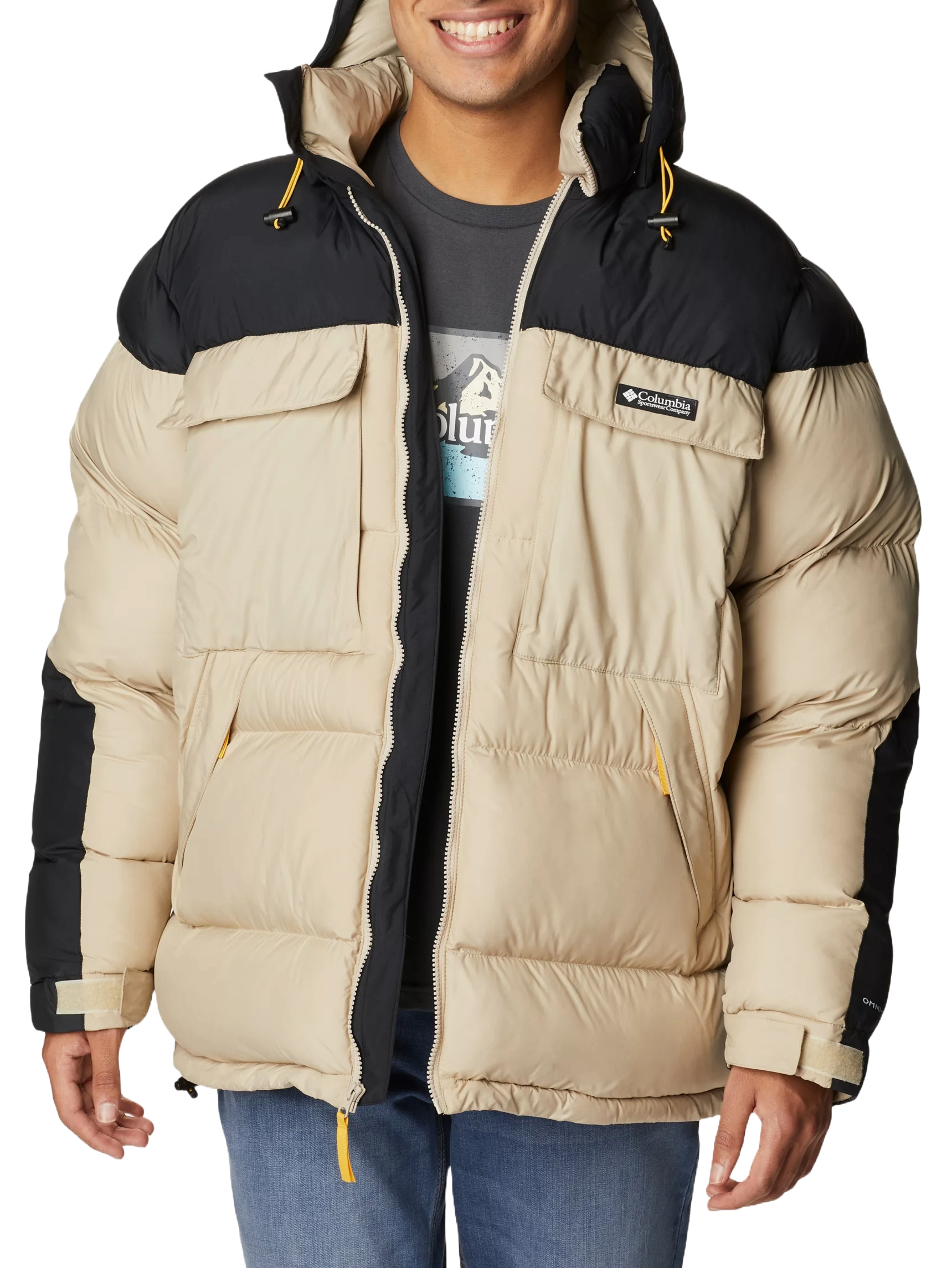 Ανδρικό Ballistic Ridge Oversized Puffer Μπουφάν Εκρού Columbia 2011261-278