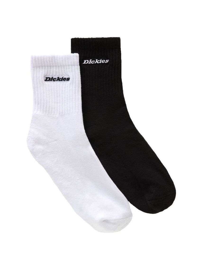 Unisex New Carlyss Κάλτσες 2 Τεμάχια Μαύρες/Λευκές Dickies DK0A4XJY-BLW1