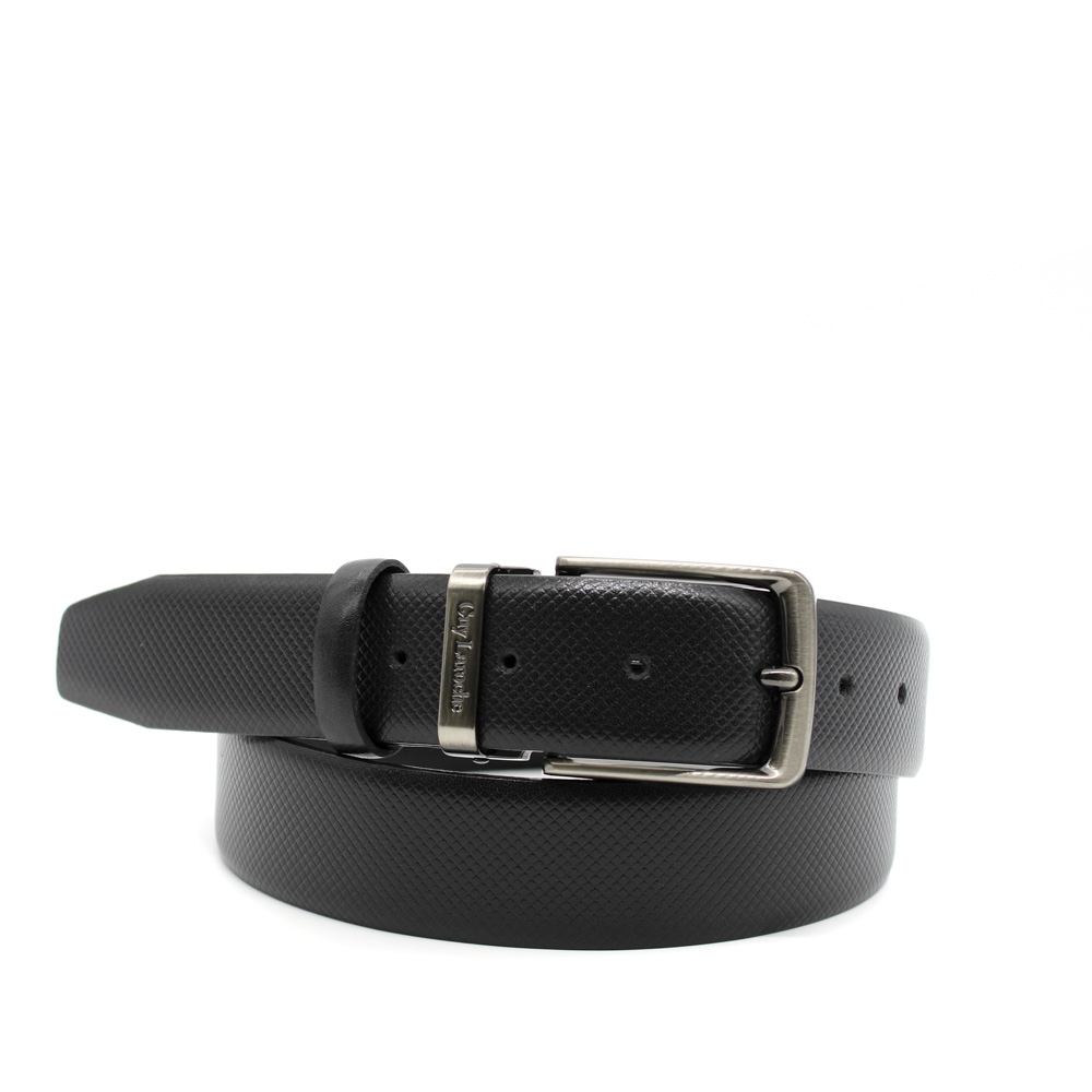 Ανδρική Δερμάτινη Ζώνη Μαύρη Guy Laroche GL307-BLACK