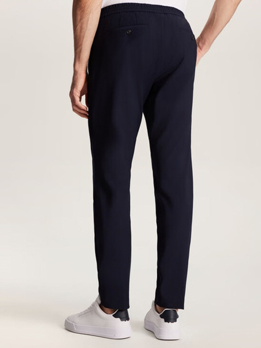 Men's Navy Blue Dc Harlm Po Trvl Trop Wl Chambre Pants Tommy Hilfiger MW0MW34888-DW5