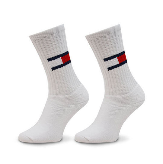 Unisex Κάλτσες 2 Ζεύγη Λευκές Tommy Jeans 701228222-WHITE