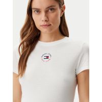 Women's White Tjw Slim Essential Logo 2 Tee Tommy Jeans DW0DW20316-YBL