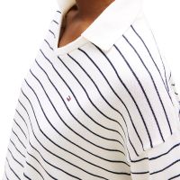 Women's Ivory Co Jersey Stictch Polo Ls Swt Tommy Hilfiger WW0WW45695-0FH