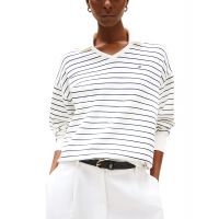 Women's Ivory Co Jersey Stictch Polo Ls Swt Tommy Hilfiger WW0WW45695-0FH