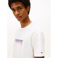 Ανδρικό T-shirt Λευκό Tommy Jeans DM0DM21978-YBL