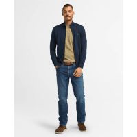 Men's Navy Blue LS Williams River Cotton YD Full-Zip Sweater Timberland TB0A2BMZ-Z02