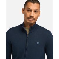 Men's Navy Blue LS Williams River Cotton YD Full-Zip Sweater Timberland TB0A2BMZ-Z02