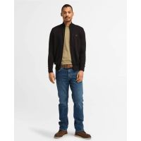 Men's Black LS Williams River Cotton YD Full-Zip Sweater Timberland TB0A2BMZ-X65