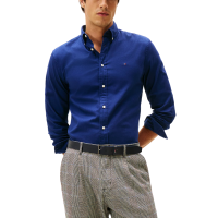 Men's Blue Flex Flannel Solid Rf Shirt Tommy Hilfiger MW0MW40469-C7G
