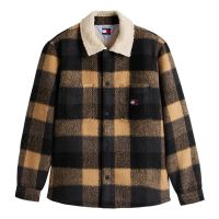 Men's Black Tjm Check Teddy Cllr Overshirt Tommy Jeans DM0DM22010-BDS