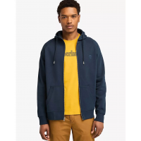 Men's Navy Blue Exeter River Brushback Full-Zip Hoodie Timberland TB0A2BNB-Z02