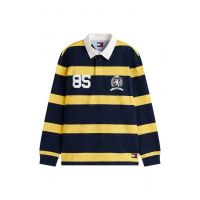 Ανδρικό Rugby Polo Ριγέ Κίτρινο Tommy Jeans DM0DM22074-ZFQ