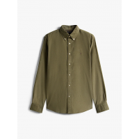 Men's Battle Green Solid Corduroy Rf Shirt Tommy Hilfiger MW0MW40486-PLI