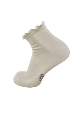 Women's White Karsyn Lettuce Edge Sock UGG 1125531-WHT