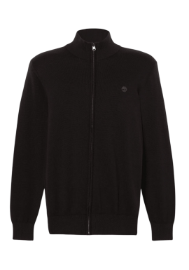 Men's Black LS Williams River Cotton YD Full-Zip Sweater Timberland TB0A2BMZ-X65