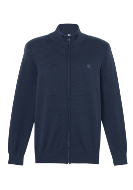 Men's Navy Blue LS Williams River Cotton YD Full-Zip Sweater Timberland TB0A2BMZ-Z02