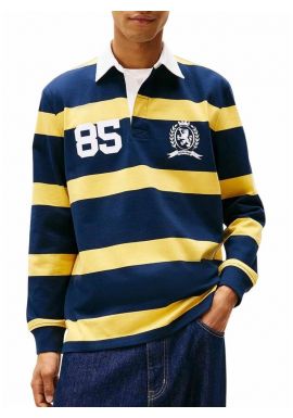 Ανδρικό Rugby Polo Ριγέ Κίτρινο Tommy Jeans DM0DM22074-ZFQ