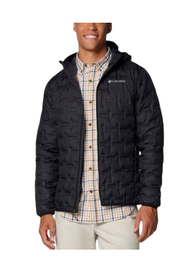Men's Black Delta Ridge II Down Hooded Jacket Columbia 2086222-010