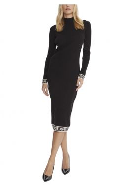 Women's Black Logo Knit Dress Karl Lagerfeld A4W13028-999 BLACK