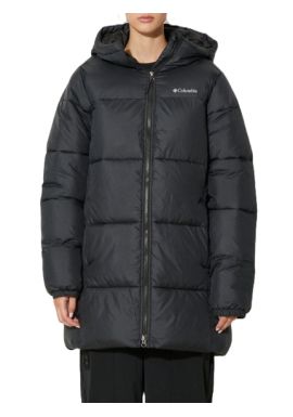 Women's Black Puffect II Mid Hooded Jacket Columbia 2088471-010