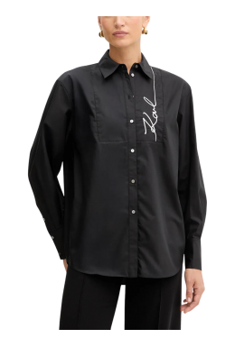 Γυναικείο Signature Πουκάμισο Μαύρο Karl Lagerfeld A4W11014-999 BLACK