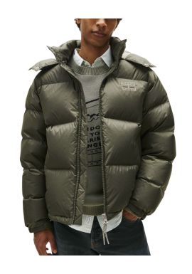 Men's Pewter Green Tjm Alaska Down Puffer Ext Jacket Tommy Jeans DM0DM22036-MRH