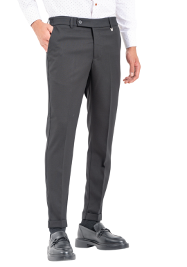 Men's Black Pants Vittorio 2526DIVERSO-BLACK