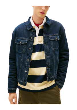 Men's Navy Blue Ryan Rglr Teddy Trckr Ext Di6166 Tommy Jeans DM0DM21970-1BK