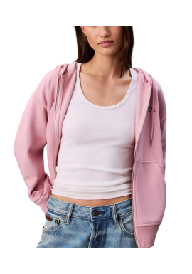 Women's Pink Monologo French Terry Fz Bf Hood Calvin Klein LV047B270G-TE0