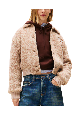Γυναικείο Tjw Teddy Varsity Bomber Μπουφάν Μπεζ Tommy Jeans DW0DW21666-GUQ