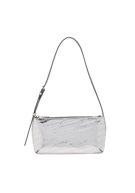 Γυναικεία Metallic Τσάντα Ώμου Ασημί Tommy Jeans AW0AW18009-01N