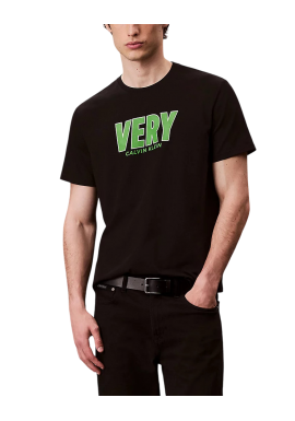 Men's Black Ss 20s Sn Very Graphic Tee Calvin Klein LV04RD800G-UB1