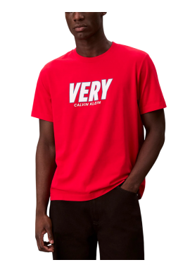 Men's Red Ss 20s Sn Very Graphic Tee Calvin Klein LV04RD800G-XMD