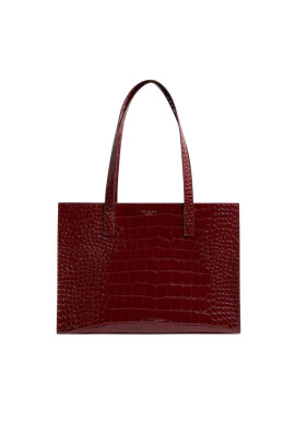 Women's Burgundy Welona Elongated Croc Icon Bag Ted Baker 282509-WINE